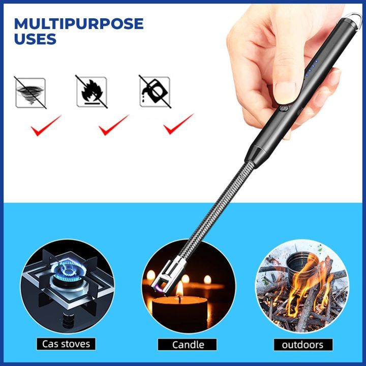 360° USB Rechargeable Plasma Arc Lighter 🔥 (Random Color)
