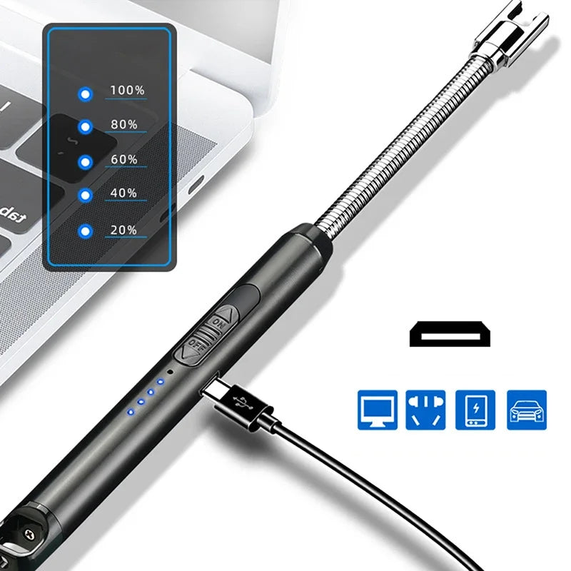 360° USB Rechargeable Plasma Arc Lighter 🔥 (Random Color)