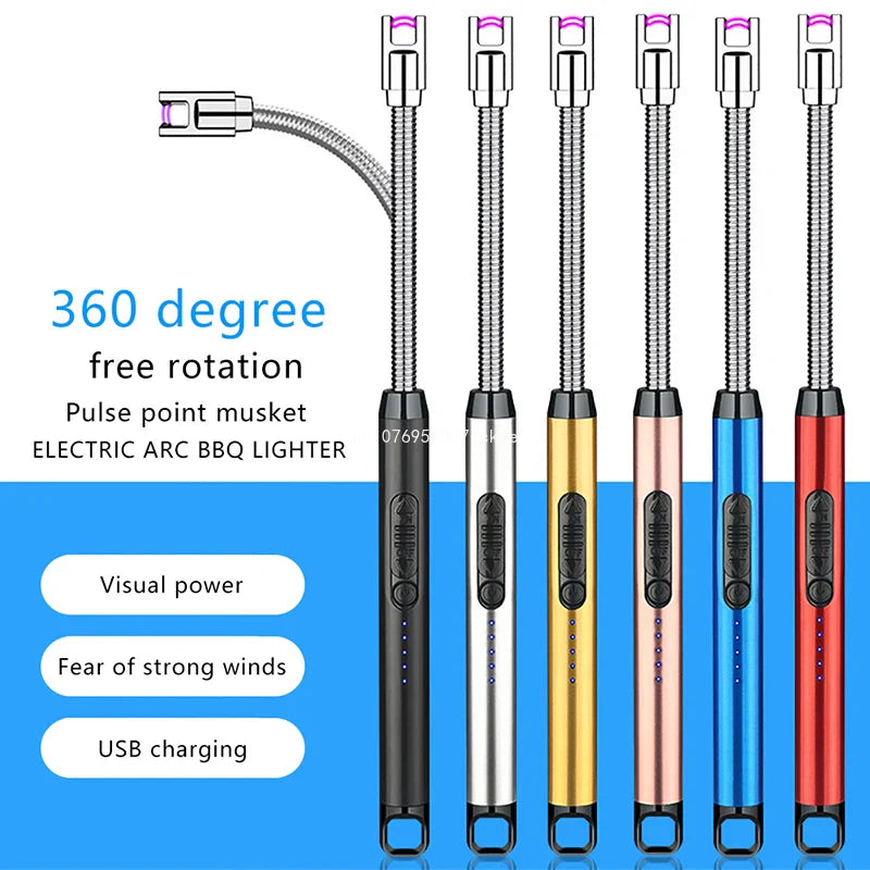 360° USB Rechargeable Plasma Arc Lighter 🔥 (Random Color)