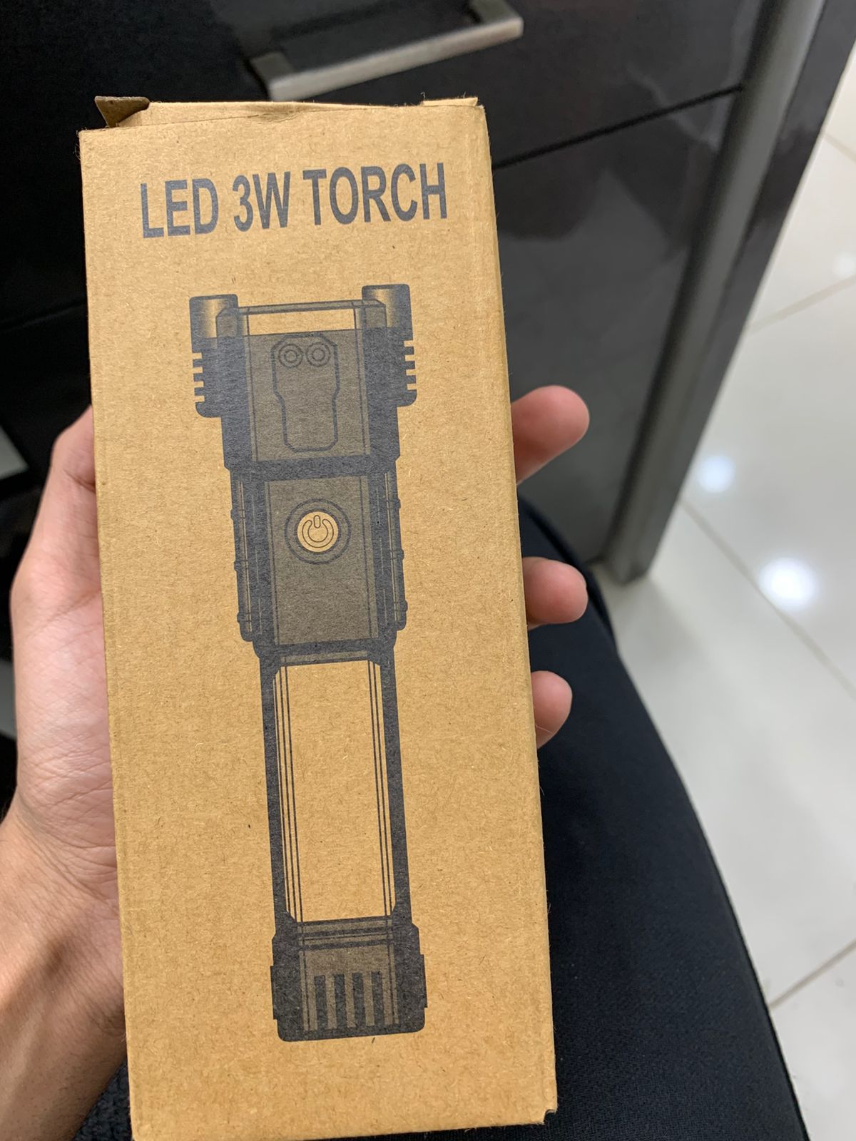 8-in-1 Rechargeable LED Torch Light with Safety Hammer & Phone Charger (Random Color, Box Included)