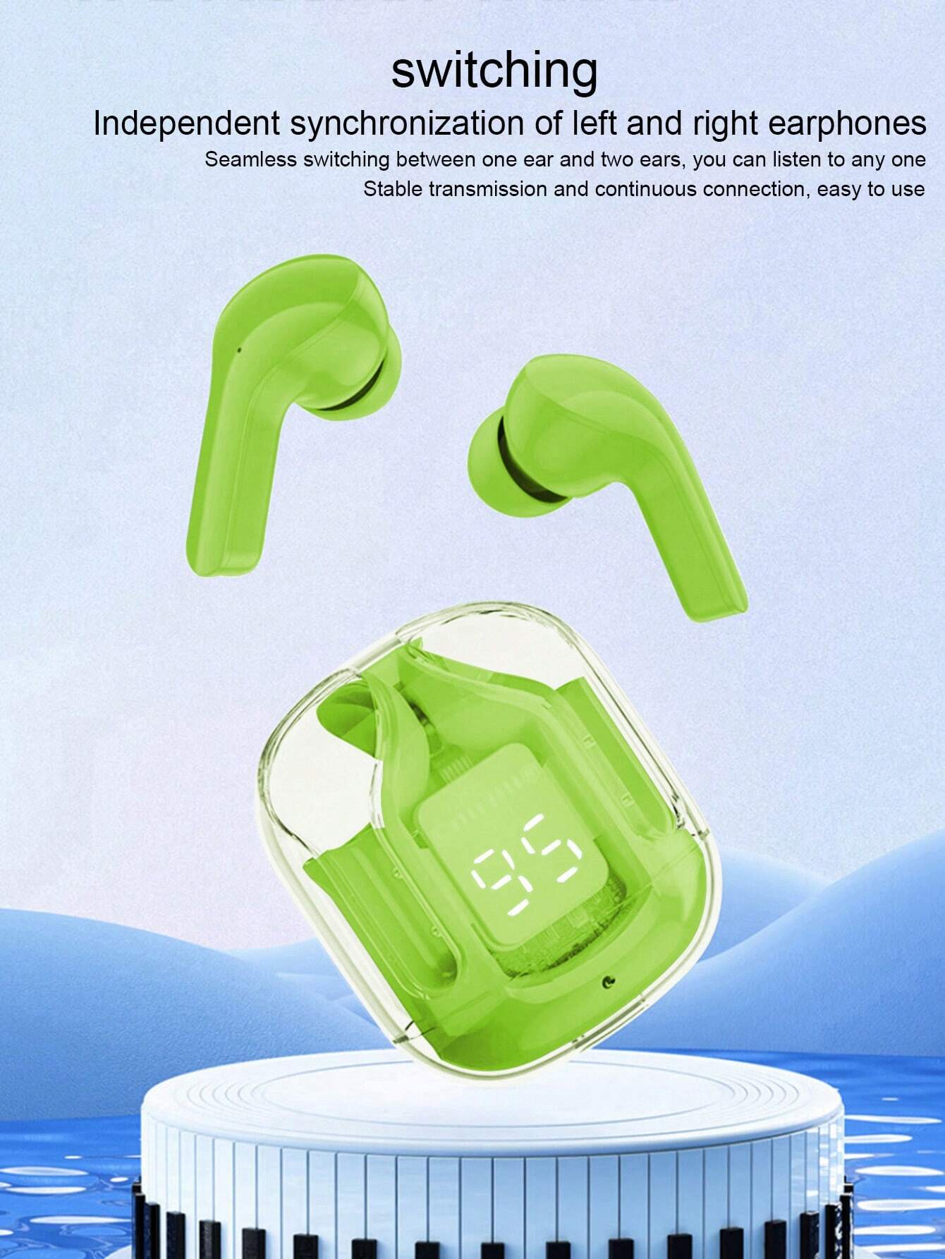Air 31 Wireless Earbuds with Transparent Case – Random Color