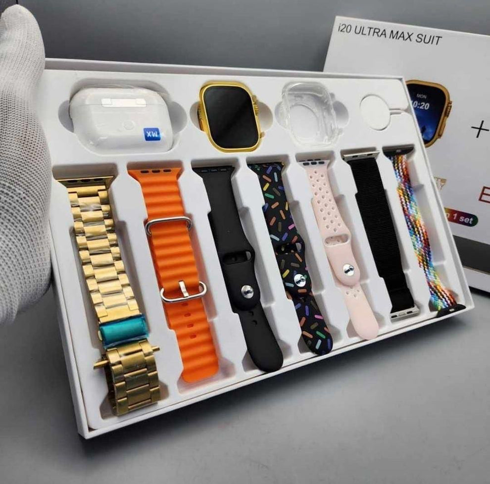 I20 Ultra Max 10-in-1 Smart Watch with AirPods